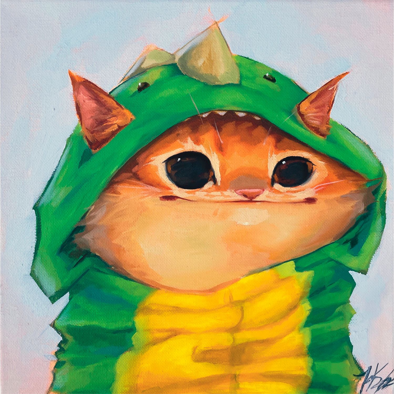 Handsome Dino Pop Cat